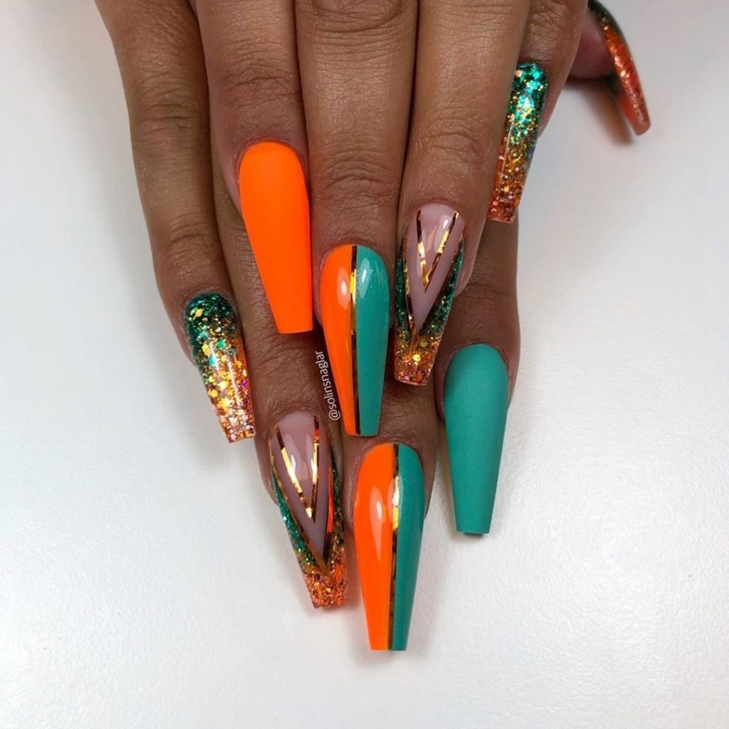 Summer Acrylic nail design