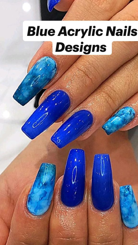 Blue Acrylic Nails Designs