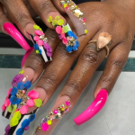 On Display 💐🩷✨ Colorful floral nails