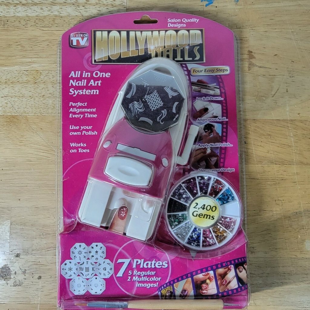 Sealed  Inventel Hollywood Nails All In One Nail Art System Kit As Seen On TV