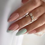 24Pcs Oval Head False Nails Pink Almond Artificial Fake Nails With Glue Full Cover Nail Tips Press On Nails DIY Manicure Tools – B67-15