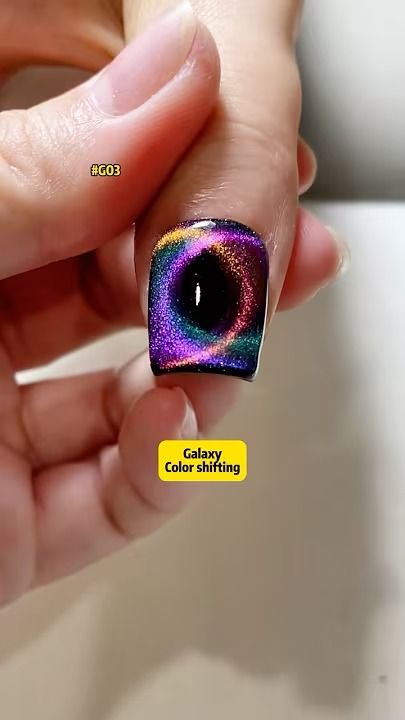 Galaxy Color Shifting Cat Eye Gel #solwink #nails #fyp #naildesigns