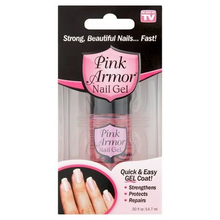 Pink Armor Nail Gel Polish, Strengthening Nail Polish , 0.5 fl oz, Size:.5 oz