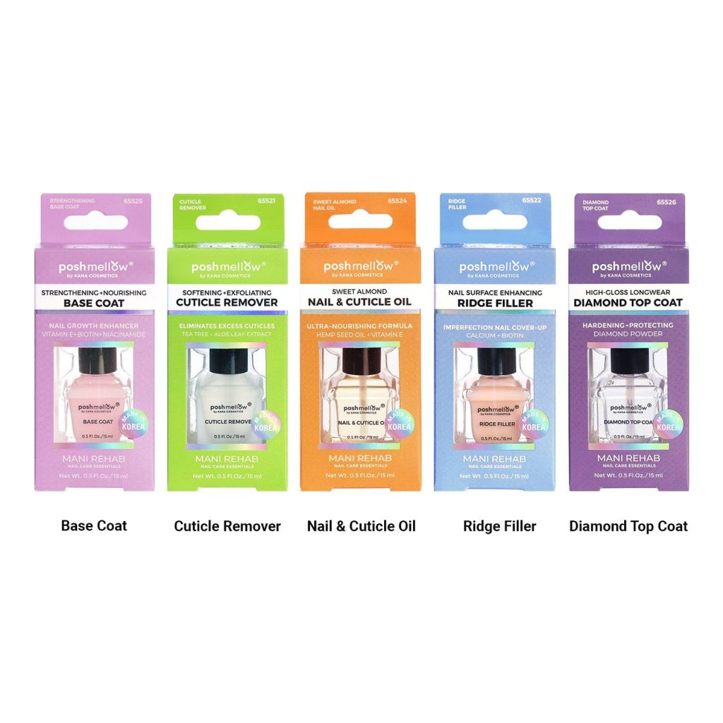 Posh Mellow Mani Rehab Nail Care Essentials 0.5oz/15ml