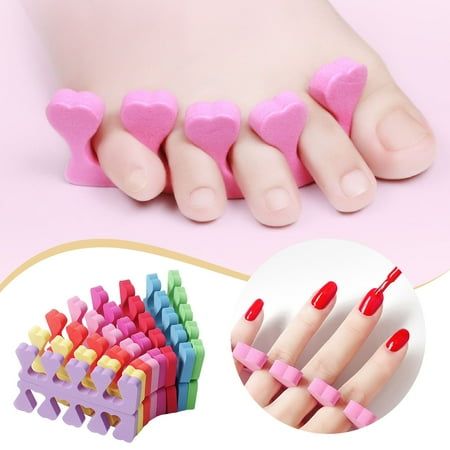 Nail Growth And Strengthener Natural 10% Lotion Nails And Makeup And Hair Games Cuticle Moisturizer for Very Dry Cuticles Nail Cuticle Pusher 6 Pairs Random Color Toe Separators Finger Spreader Set, Size:One size, Multicolor