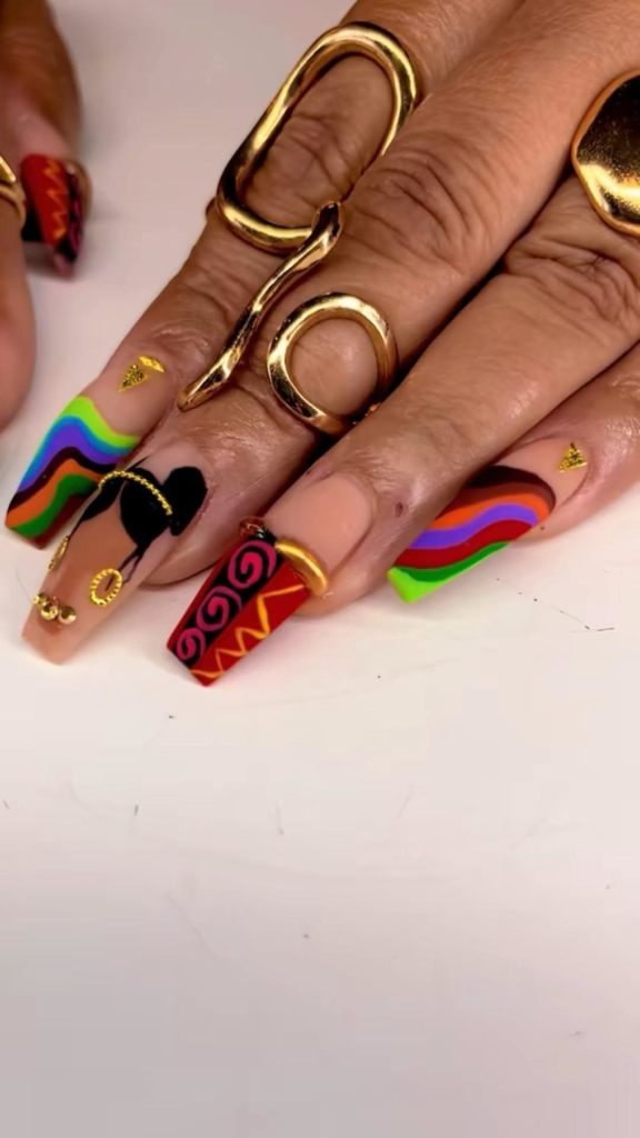 🌍#BGM #BLM #africannailart #blackhistorynails #nailzbylaquinta