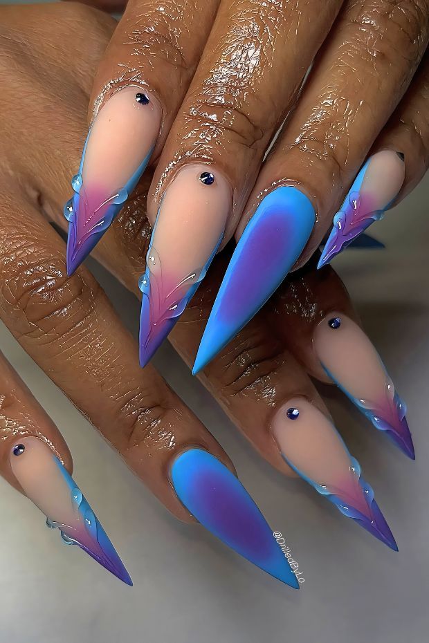 28 Bold Stiletto Nail Designs for the Fierce & Fearless | Polish and Pearls