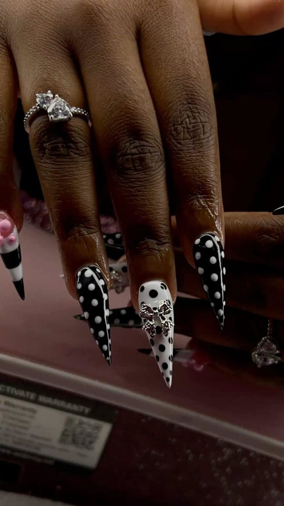 Polka dot nails
