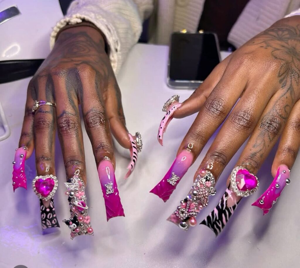 Long duck nails